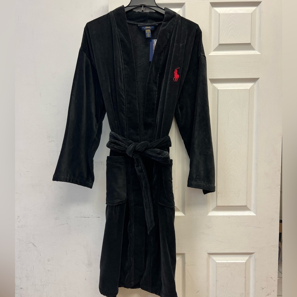 Polo Ralph Lauren Robe Size S/M Black tags attached-brand new